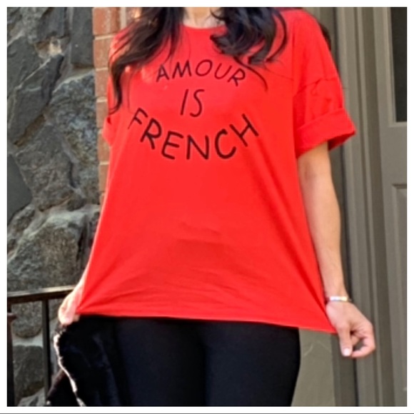 ✨LAST ONE ✨PARIS✨L’amour  is French T-shirt - Picture 11 of 11